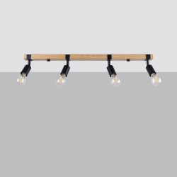 Plafon ZUCA 4 czarny SL.1298 SOLLUX LIGHTING Plafon ZUCA 4 czarny SL.1298 SOLLUX LIGHTING