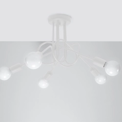 Żyrandol LOOP 5 biały SL.1432 SOLLUX LIGHTING