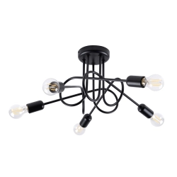 Żyrandol LOOP 5 czarny SL.1435 SOLLUX LIGHTING