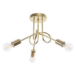 Żyrandol LOOP 3 złoty połysk SL.1437 SOLLUX LIGHTING