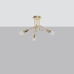 Żyrandol LOOP 3 złoty połysk SL.1437 SOLLUX LIGHTING