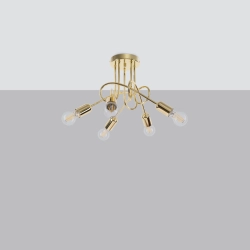 Żyrandol LOOP 5 złoty połysk SL.1438 SOLLUX LIGHTING