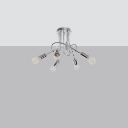 Żyrandol LOOP 5 chrom SL.1441 SOLLUX LIGHTING