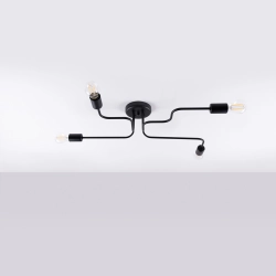 Żyrandol VECTOR 4 czarny SL.1446 SOLLUX LIGHTING