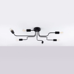 Żyrandol VECTOR 6 czarny SL.1447 SOLLUX LIGHTING Żyrandol VECTOR 6 czarny SL.1447 SOLLUX LIGHTING