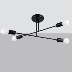 Żyrandol NORAH 4 czarny SL.1451 SOLLUX LIGHTING