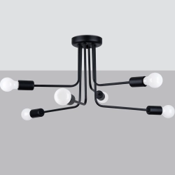 Żyrandol NORAH 6 czarny SL.1452 SOLLUX LIGHTING