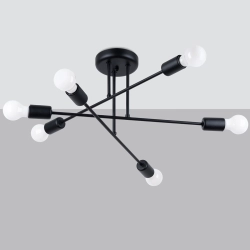 Żyrandol NORAH 6R czarny SL.1453 SOLLUX LIGHTING