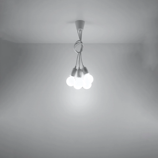 Lampa wisząca DIEGO 5 biała SL.0571 SOLLUX LIGHTING