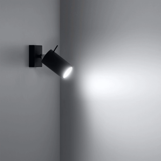 Kinkiet RING czarny z włącznikiem SL.1049 SOLLUX LIGHTING