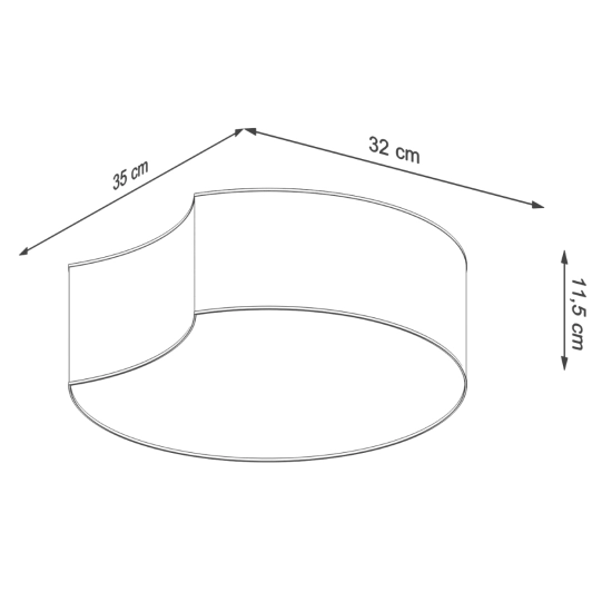 Plafon CIRCLE 1 biały SL.1050 SOLLUX LIGHTING