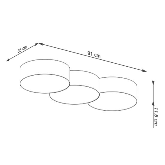 Plafon CIRCLE 3A biały SL.1051 SOLLUX LIGHTING