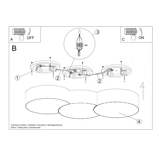 Plafon CIRCLE 3A biały SL.1051 SOLLUX LIGHTING