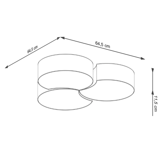 Plafon CIRCLE 3B biały SL.1052 SOLLUX LIGHTING