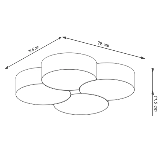 Plafon CIRCLE 4 biały SL.1053 SOLLUX LIGHTING
