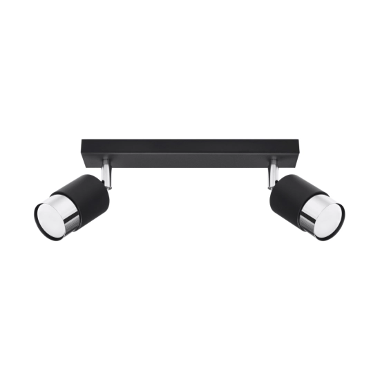 Plafon NERO 2 czarny/chrom SL.1065 SOLLUX LIGHTING