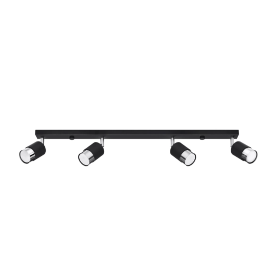 Plafon NERO 4 czarny/chrom SL.1067 SOLLUX LIGHTING