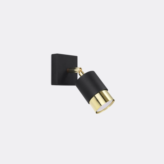 Kinkiet NERO czarny/złoty SL.1069 SOLLUX LIGHTING