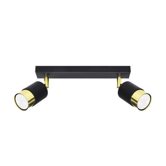Plafon NERO 2 czarny/złoty SL.1070 SOLLUX LIGHTING
