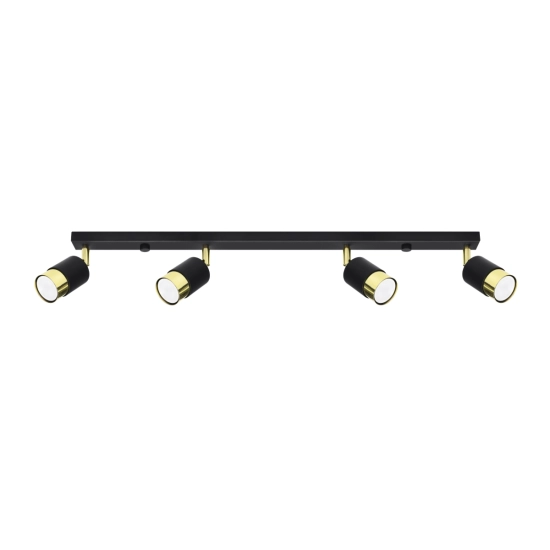 Plafon NERO 4 czarny/złoty SL.1072 SOLLUX LIGHTING