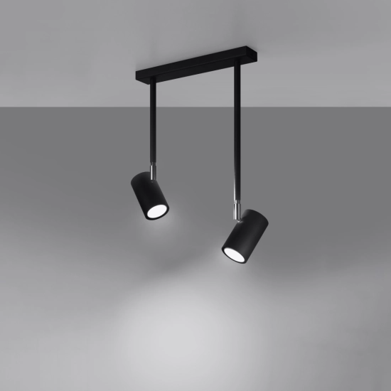 Plafon NORANO 2 czarny SL.1075 SOLLUX LIGHTING