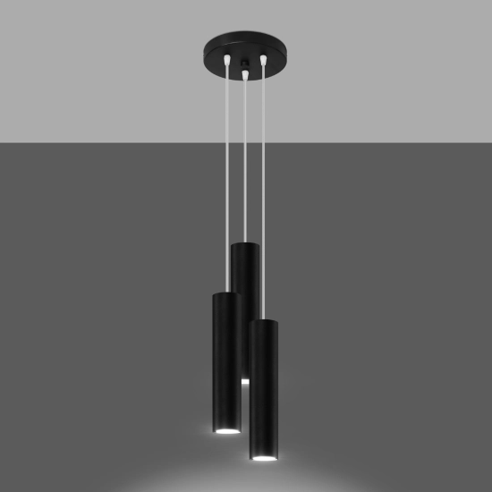 Lampa wisząca LAGOS 3P czarny SL.1079 SOLLUX LIGHTING