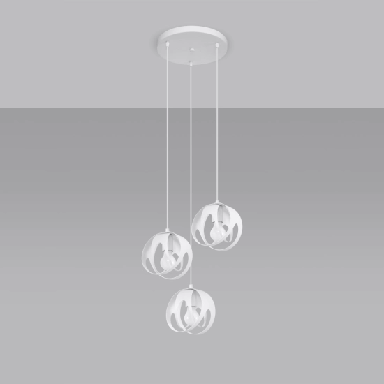 Lampa wisząca TULOS 3P biała SL.1084 SOLLUX LIGHTING