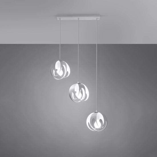 Lampa wisząca TULOS 3L biała SL.1085 SOLLUX LIGHTING