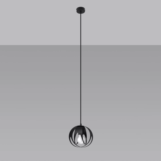Lampa wisząca TULOS 1 czarna SL.1087 SOLLUX LIGHTING