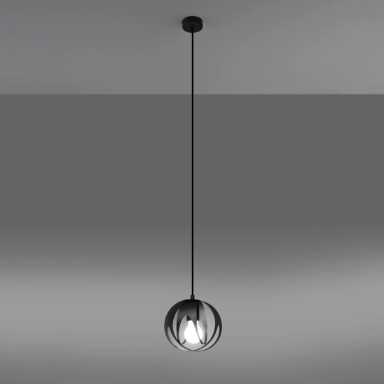 Lampa wisząca TULOS 1 czarna SL.1087 SOLLUX LIGHTING