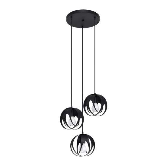 Lampa wisząca TULOS 3P czarna SL.1088 SOLLUX LIGHTING