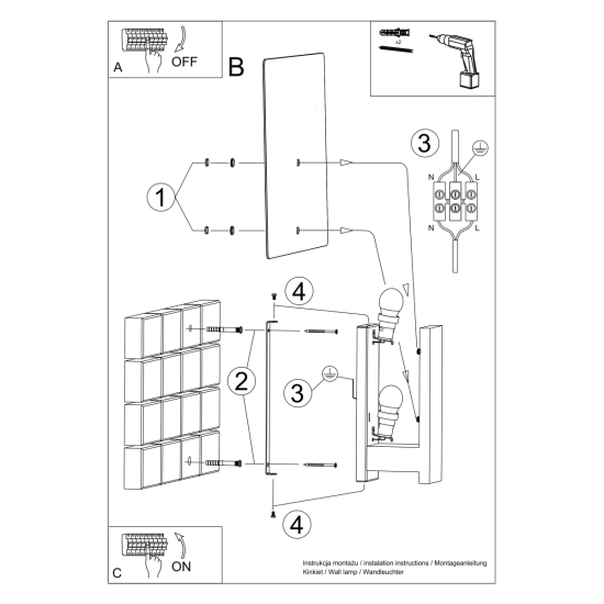 Kinkiet LAPPO biały SL.1092 SOLLUX LIGHTING