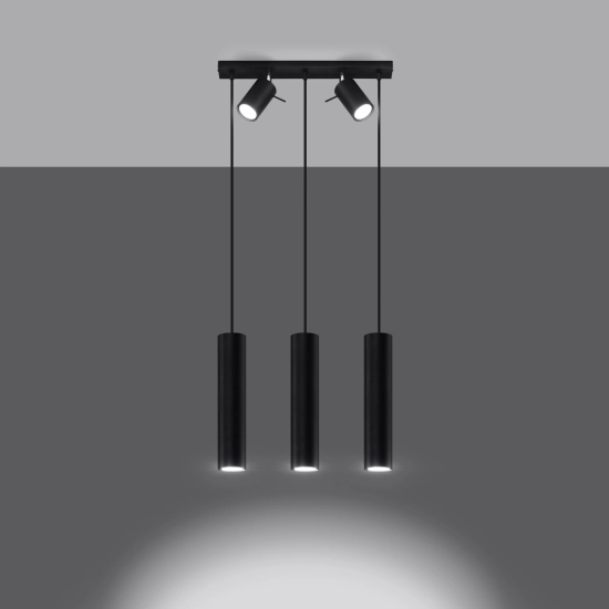 Lampa wisząca RING 3 czarny SL.1099 SOLLUX LIGHTING