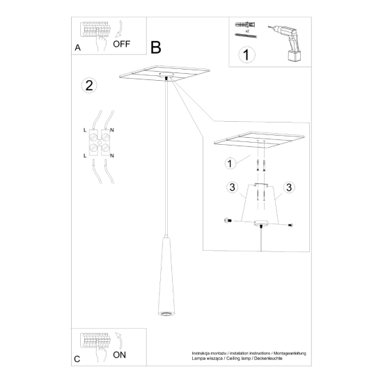 Lampa wisząca SULA 1 naturalne drewno SL.1100 SOLLUX LIGHTING