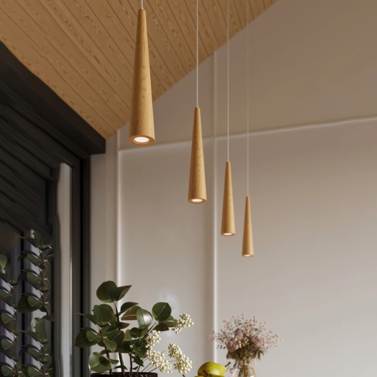 Lampa wisząca SULA 3P naturalne drewno SL.1101 SOLLUX LIGHTING