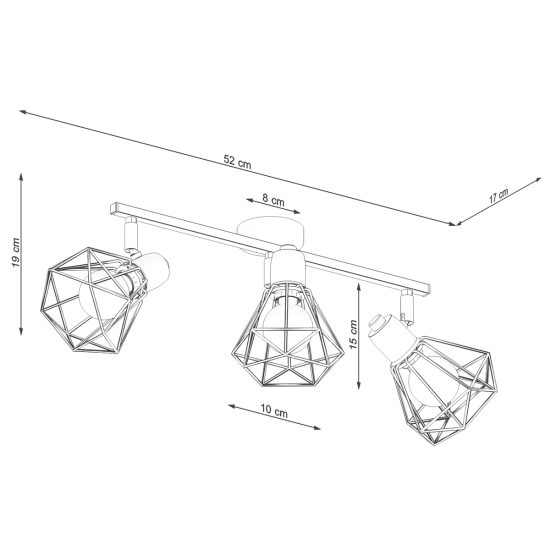 Plafon ARTEMIS 3 biały SL.1104 SOLLUX LIGHTING