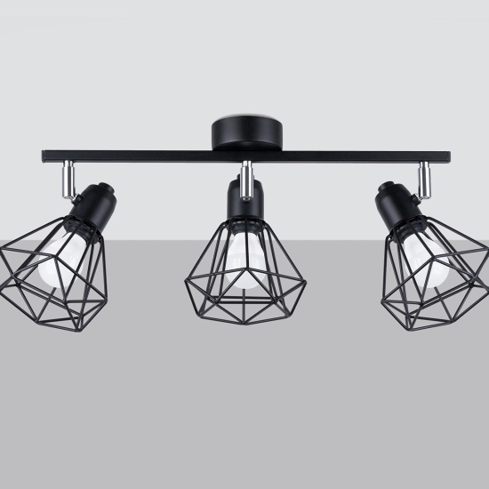 Plafon ARTEMIS 3 czarny SL.1107 SOLLUX LIGHTING