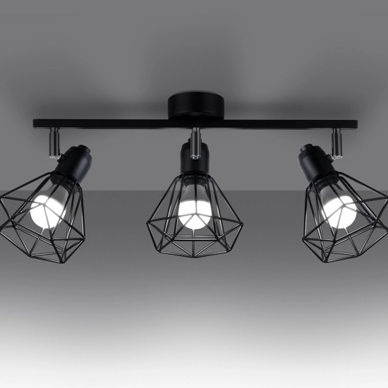 Plafon ARTEMIS 3 czarny SL.1107 SOLLUX LIGHTING