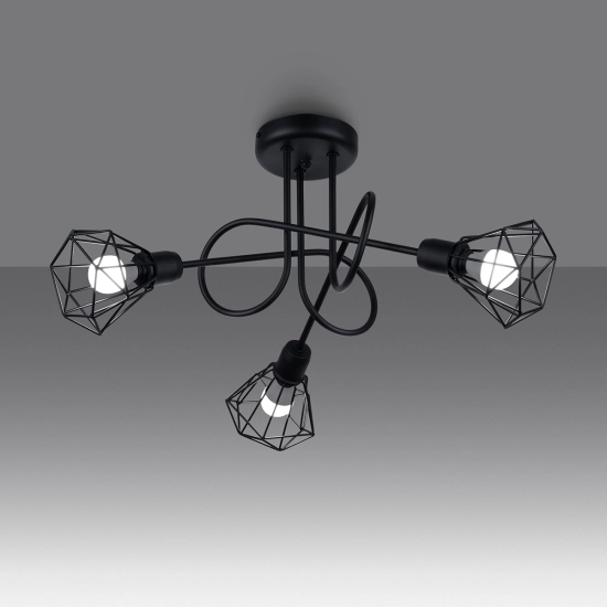 Żyrandol ARTEMIS 3S czarny SL.1109 SOLLUX LIGHTING