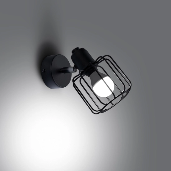 Kinkiet BELUCI 1 czarny SL.1114 SOLLUX LIGHTING