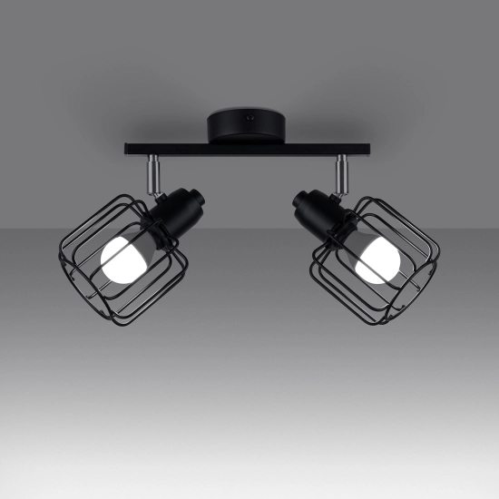 Plafon BELUCI 2 czarny SL.1115 SOLLUX LIGHTING