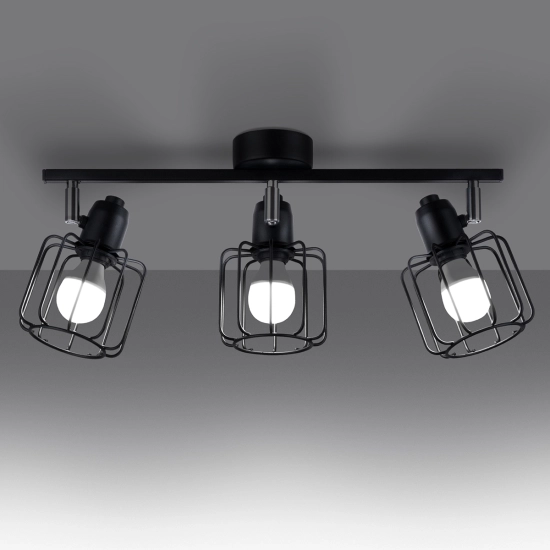 Plafon BELUCI 3 czarny SL.1116 SOLLUX LIGHTING