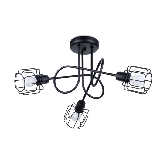 Żyrandol BELUCI 3S czarny SL.1118 SOLLUX LIGHTING