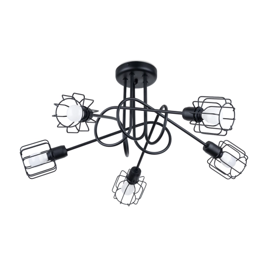 Żyrandol BELUCI 5S czarny SL.1119 SOLLUX LIGHTING