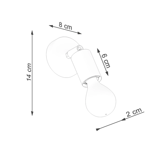 Kinkiet FORNES 1 czarny SL.1120 SOLLUX LIGHTING