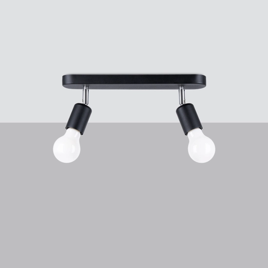 Plafon FORNES 2 czarny SL.1121 SOLLUX LIGHTING