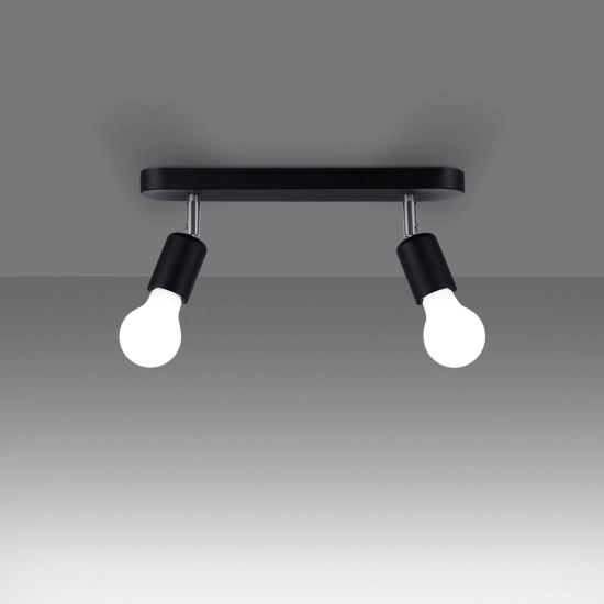 Plafon FORNES 2 czarny SL.1121 SOLLUX LIGHTING