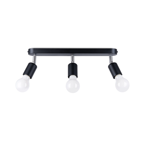 Plafon FORNES 3 czarny SL.1122 SOLLUX LIGHTING