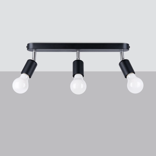 Plafon FORNES 3 czarny SL.1122 SOLLUX LIGHTING