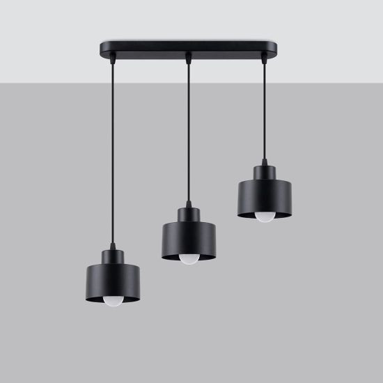 Lampa wisząca SAVAR 3 czarna SL.1133 SOLLUX LIGHTING